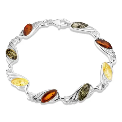 barnsteen armband in zilver