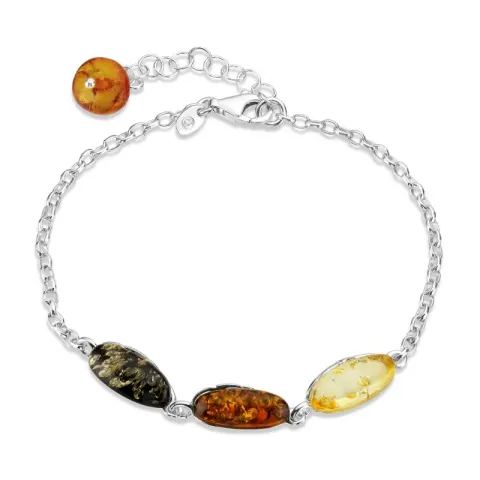 barnsteen armband in zilver