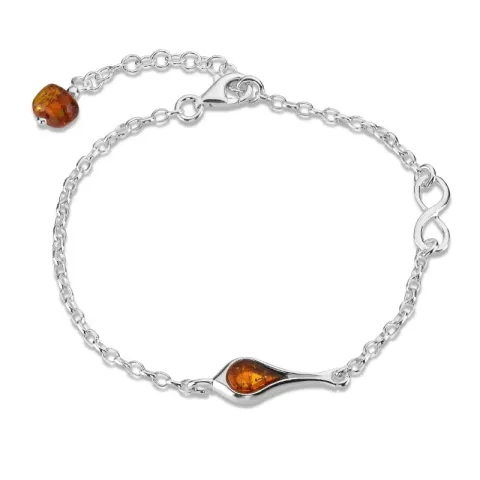 barnsteen armband in zilver