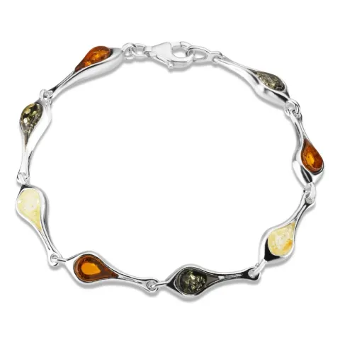 barnsteen armband in zilver