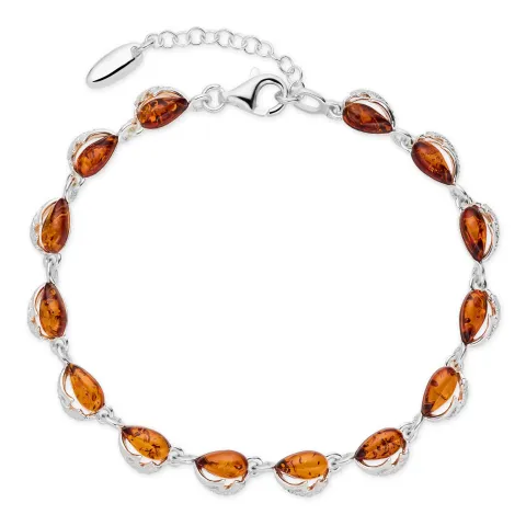 elegant barnsteen armband in zilver