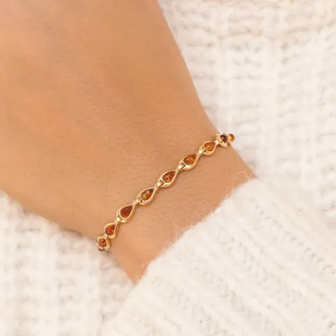 barnsteen ring in verguld sterlingzilver