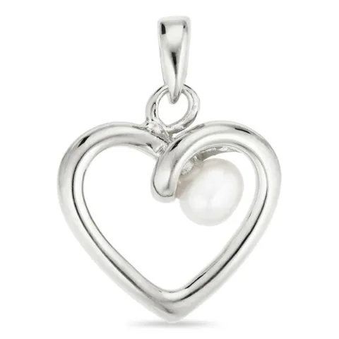 hart parel hanger in zilver