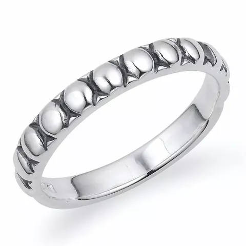 Cirkel ring in geoxideerd sterlingzilver