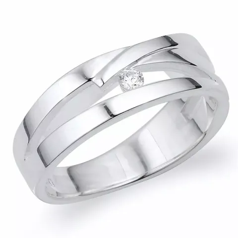 abstract ring in zilver