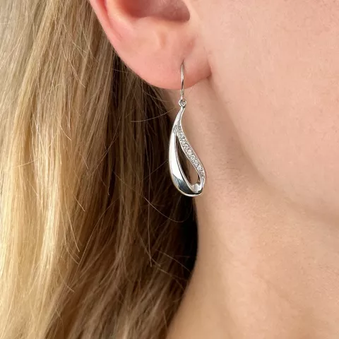 druppel oorbellen in gerodineerd zilver