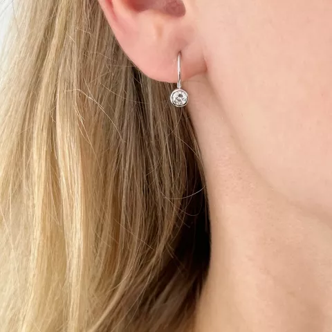 5 mm rond oorbellen in gerodineerd zilver