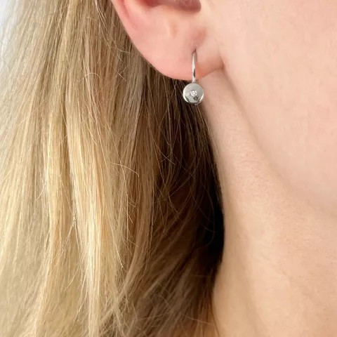 klein rond oorbellen in gerodineerd zilver