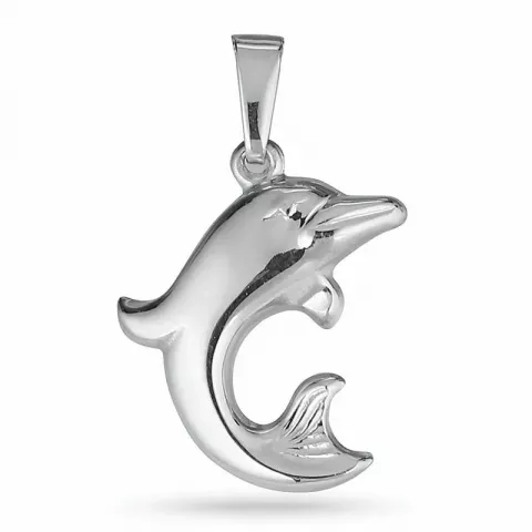 dolfijn hanger in gerodineerd zilver