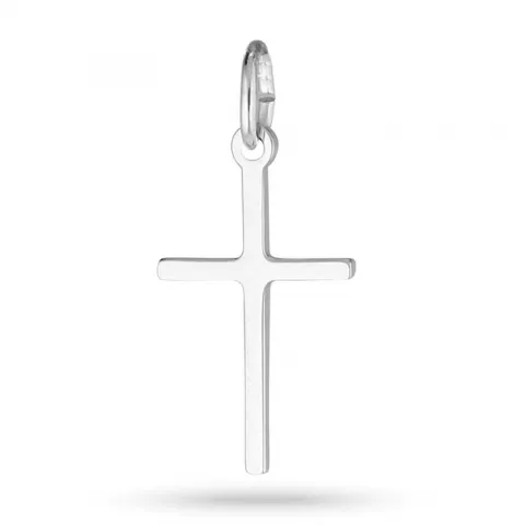 10 x 20,5 mm kruis hanger in gerodineerd zilver
