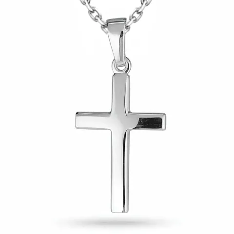 kruis ketting in zilver met hanger in zilver - Amoré