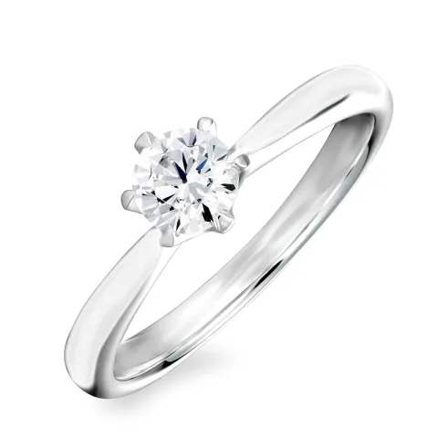 zirkoon solitaire ring in zilver