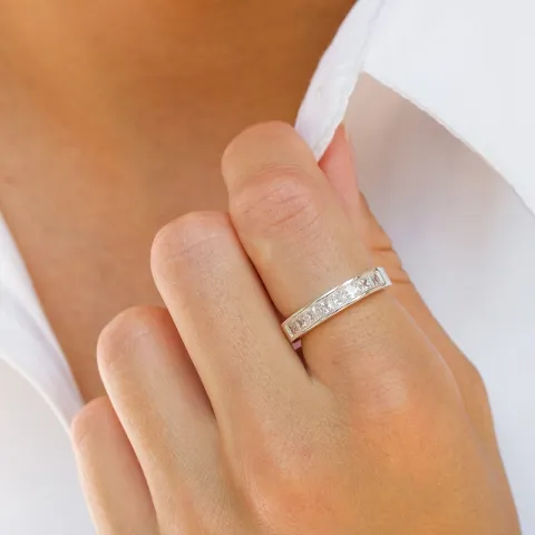 zirkoon mémoire ring in zilver