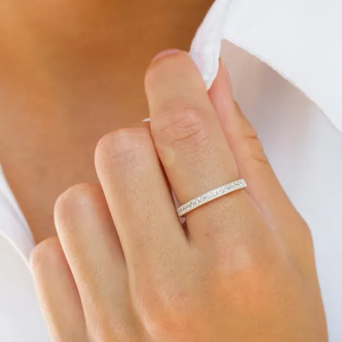zirkoon mémoire ring in zilver