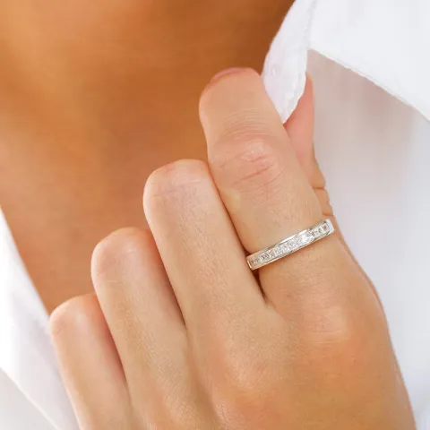 zirkoon mémoire ring in zilver