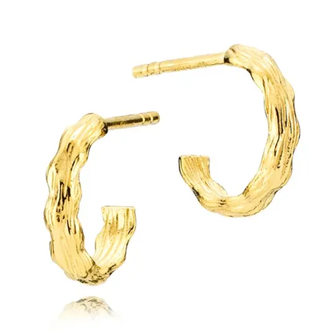 10 mm Sistie Ophelia creool in verguld sterlingzilver