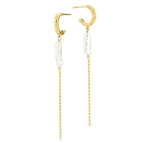 Sistie Beach oorbellen in verguld sterlingzilver