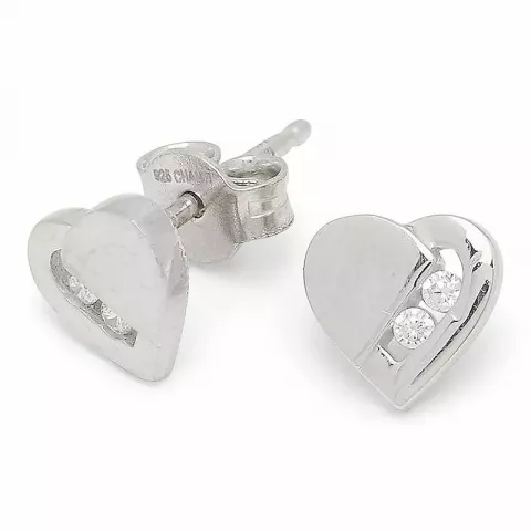 testsieraad hart oorsteker in zilver