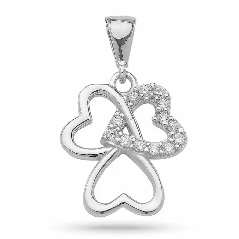 Hart drievuldigheid hanger in zilver