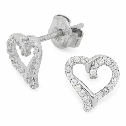 testsieraad hart zilveren oorstekers in zilver