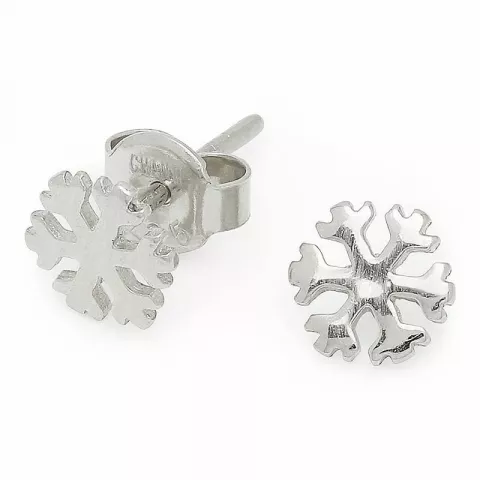 Schattige sneeuwvlokken zilveren oorstekers in zilver