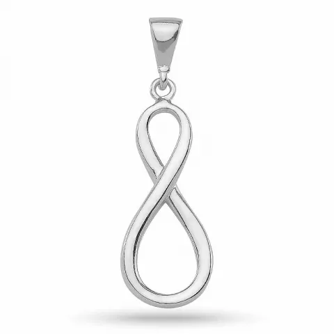 Glanzend infinity hanger in zilver