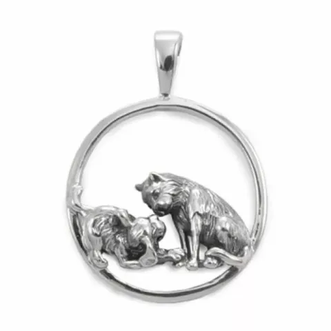 Groot kostbare hanger in zilver