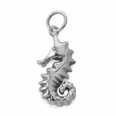 Zeepaard hanger in zilver