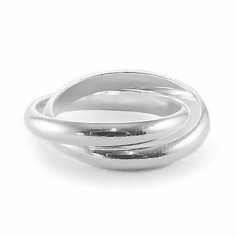 Dubbel ring in zilver