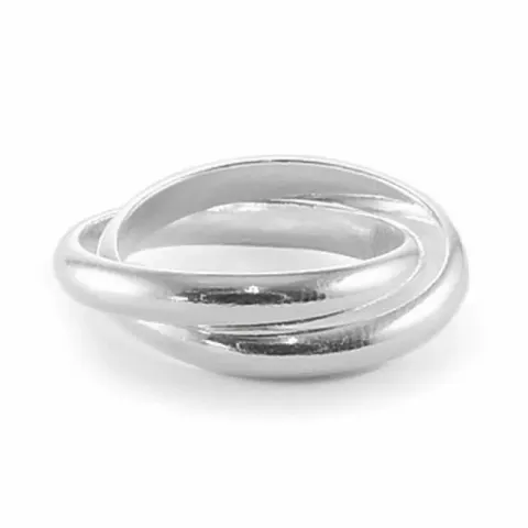 Dubbel ring in zilver