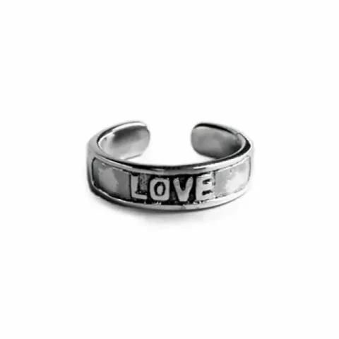 Love teenring in zilver