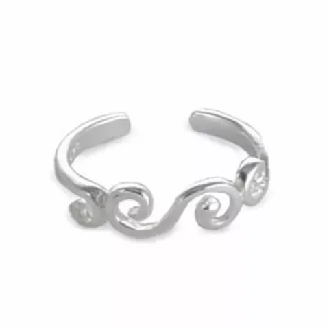 Abstract teenring in zilver