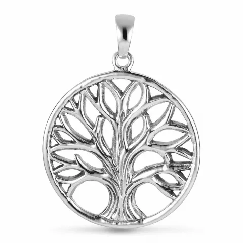24 mm boom van het leven hanger in zilver