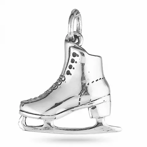 Groot schaats hanger in zilver