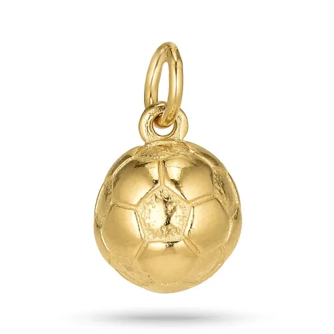 voetbal hanger in verguld sterlingzilver