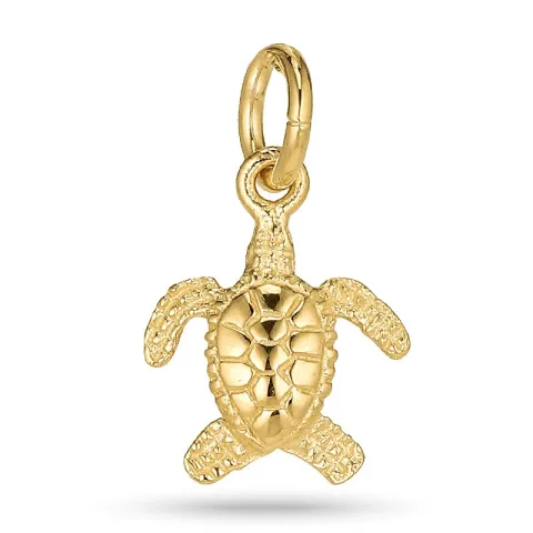 Klein schildpad hanger in verguld sterlingzilver