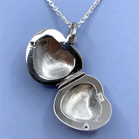 19 mm hart medaillon in zilver