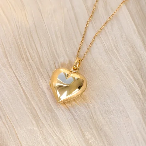 17 mm hart medaillon in verguld sterlingzilver