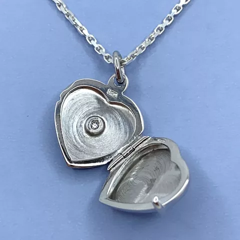 15 mm hart medaillon in zilver