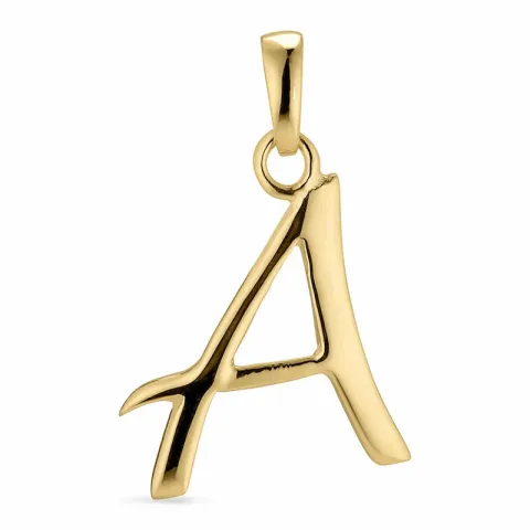 letter a hanger in verguld sterlingzilver