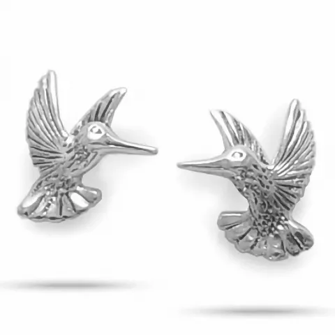 kolibrie oorsteker in zilver