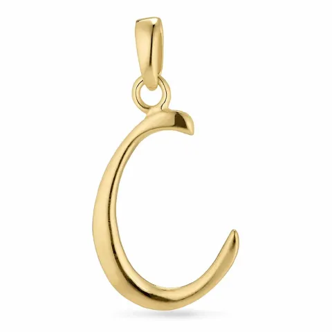 letter c hanger in verguld sterlingzilver