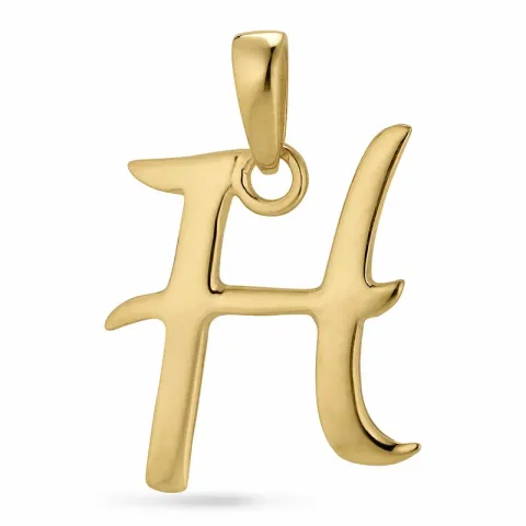 letter h hanger in verguld sterlingzilver