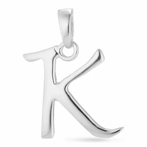 letter k hanger in zilver