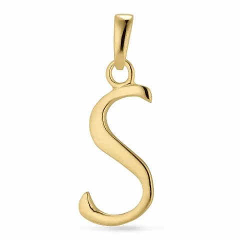 letter s hanger in verguld sterlingzilver