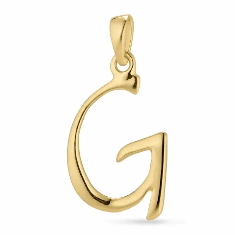 letter g hanger in verguld sterlingzilver