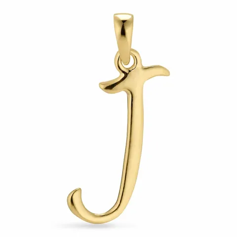 letter j hanger in verguld sterlingzilver