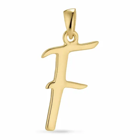 letter f hanger in verguld sterlingzilver