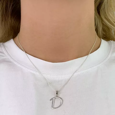 letter d hanger in zilver
