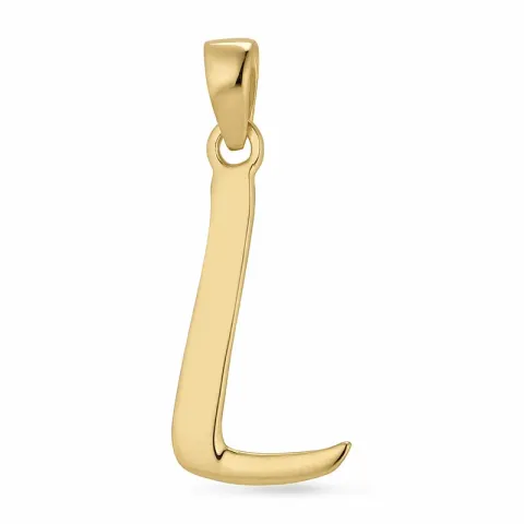 letter l hanger in verguld sterlingzilver